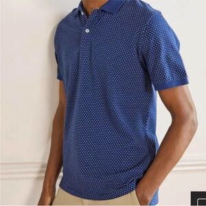 Boden polo shirt mens size xxl Blue Yellow polka dot